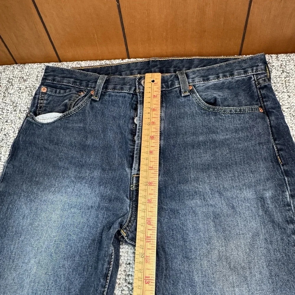 Levis 501 Jeans Mens 33x32 Fits 33x31 Button Fly Straight Leg Blue Denim
